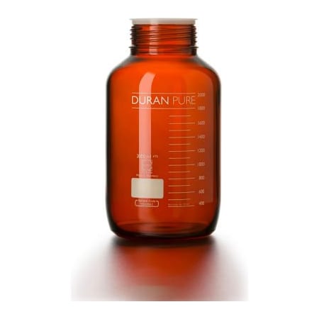 Cp Lab Safety. Duran PURE Bottle Only, Amber Borosilicate Glass, GLS-80, 500ML, Case of 10 818664409